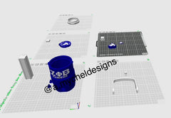 Blue and White Can Holder (STL)