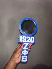 Blue & White 3D Mirror