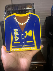 Blue & Gold Cardigan Pencil Holder