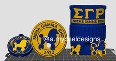 Blue and Gold Can Holder (STL)