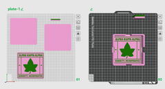 Pink and Green Coaster Set (STL)