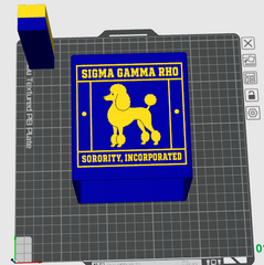 Blue and Gold Tissue Holder (STL)
