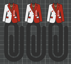 Red and White (STL) Jumbo Paper Clips