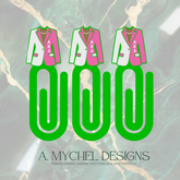 Pink and Green (STL) Jumbo Paper Clips