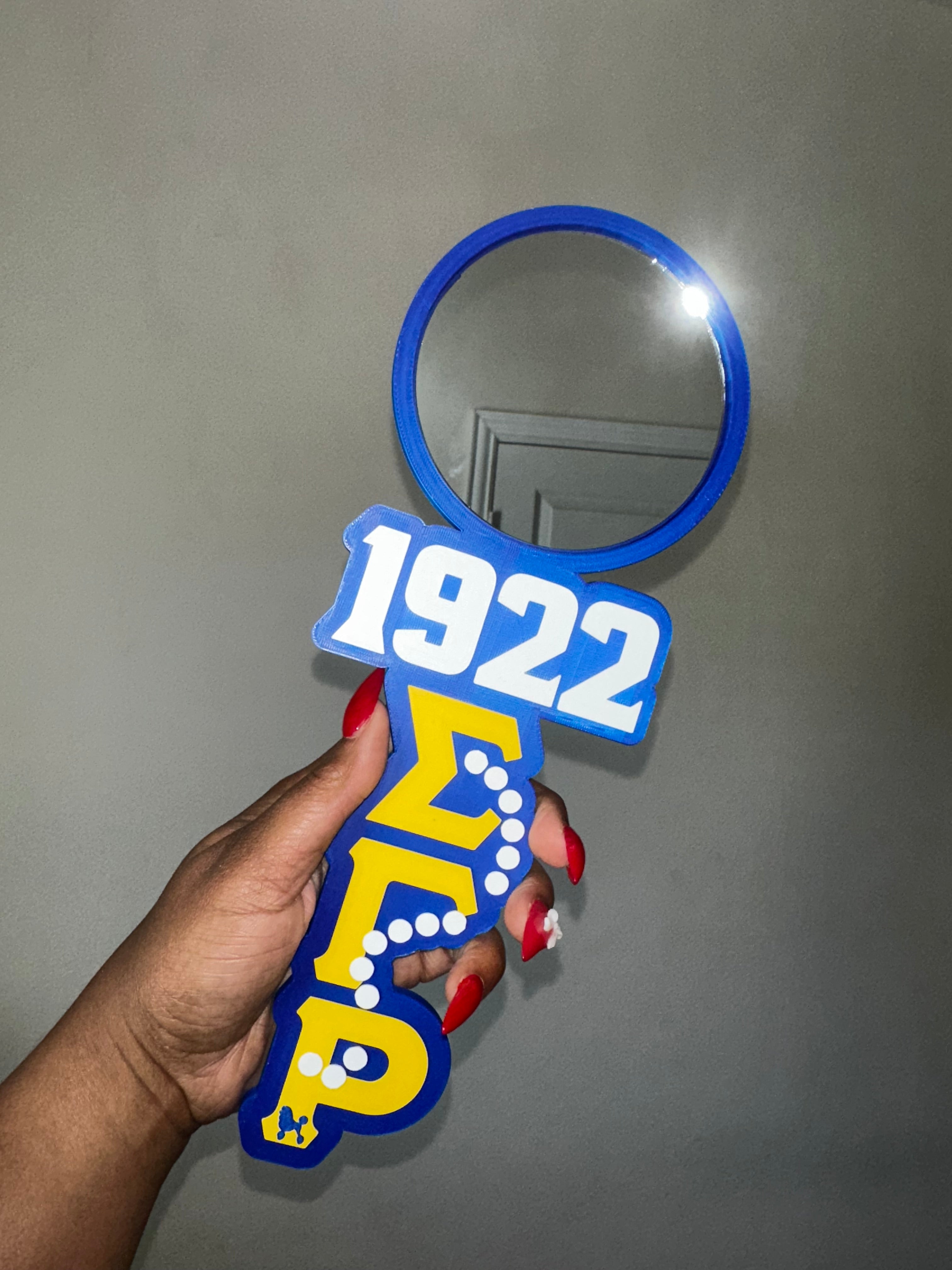 Blue & Gold 3D Mirror