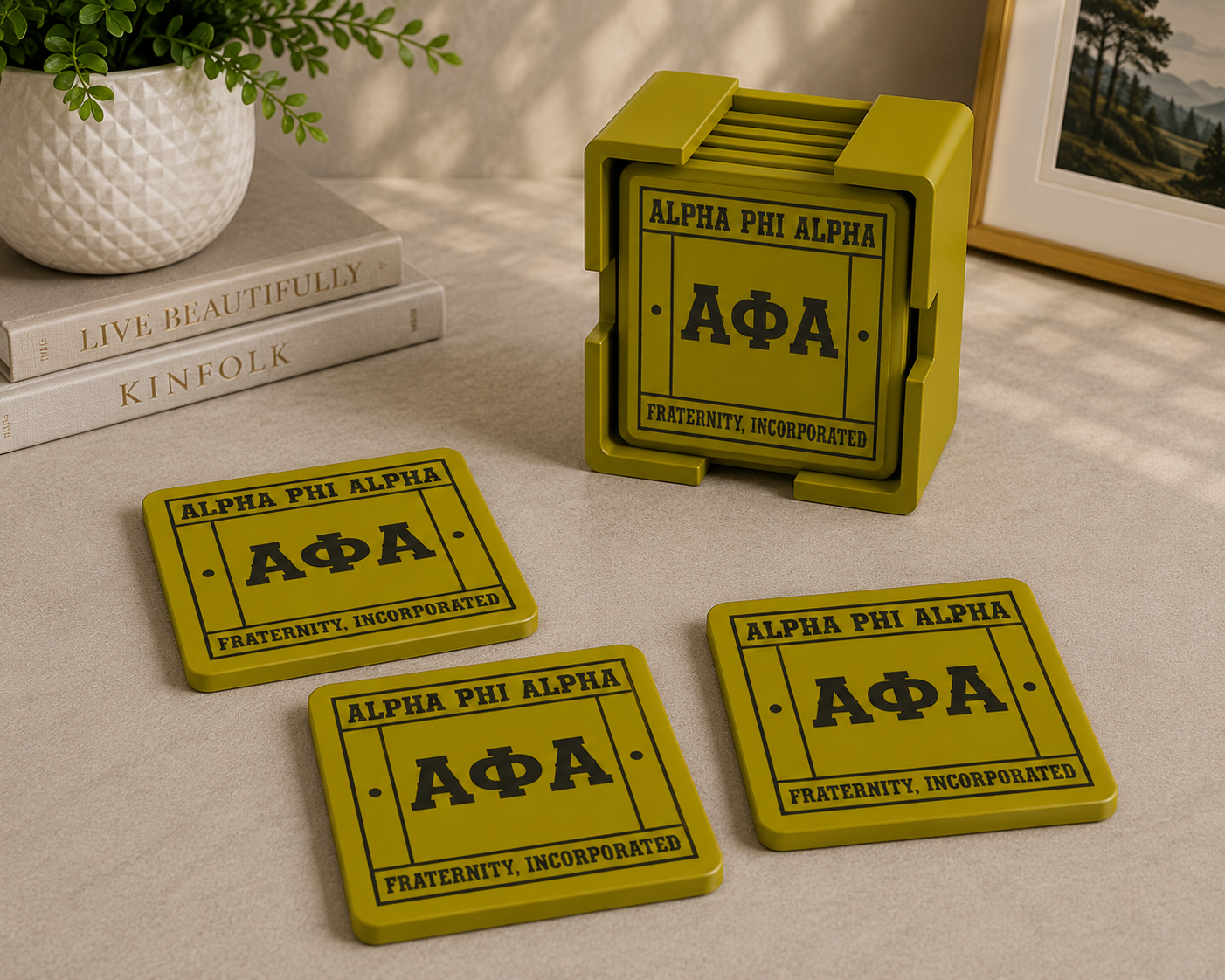 Alpha Coaster Set (STL)