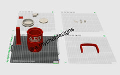 Red and Cream Can Holder (STL)