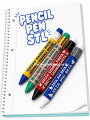 3D Jumbo Pencil Pen Bundle (STL)