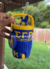Blue & Gold Can Holder