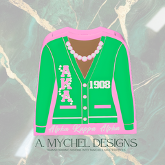 Pink & Green Cardigan Pencil Holder