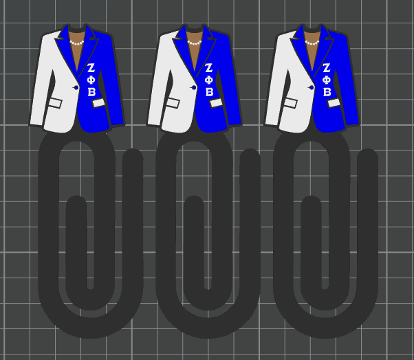 Blue and White (STL) Jumbo Paper Clips