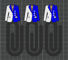 Blue and White (STL) Jumbo Paper Clips