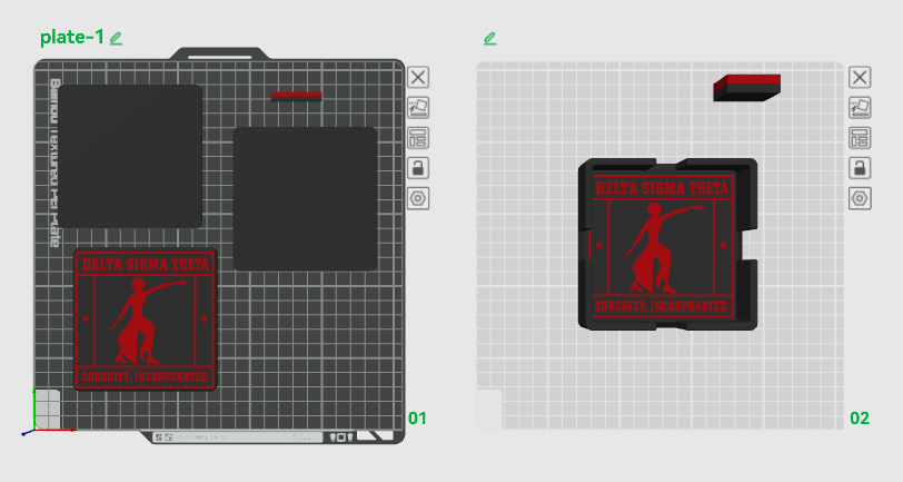 Red and Black Coaster Set (STL)