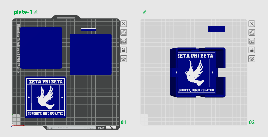 Blue and White Coaster Set (STL)