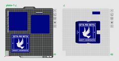Blue and White Coaster Set (STL)
