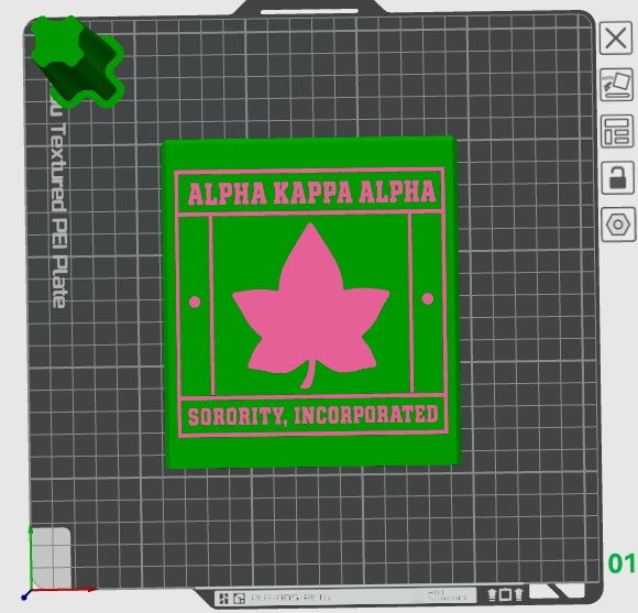 Pink and Green Tissue Holder (STL)