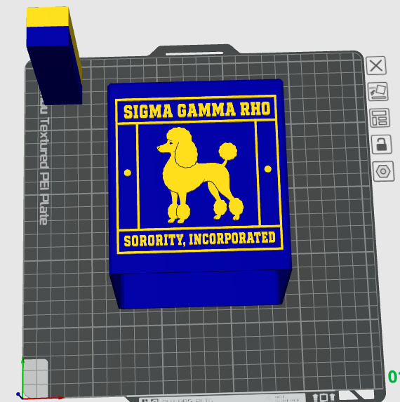 Blue and Gold Tissue Holder (STL)