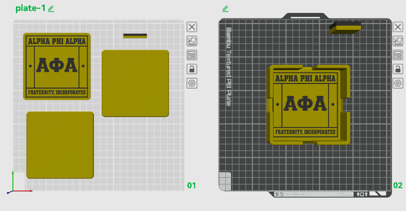 Alpha Coaster Set (STL)