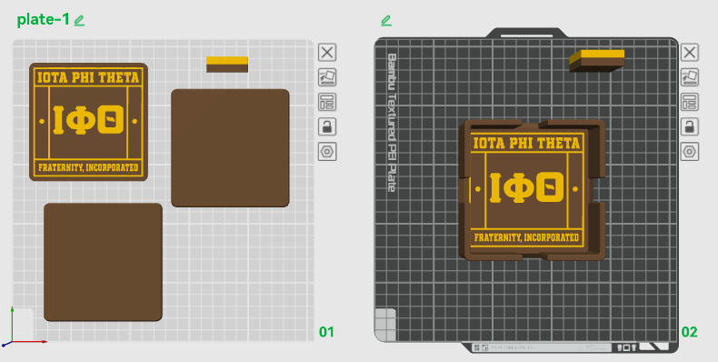 Iota Coaster Set (STL)