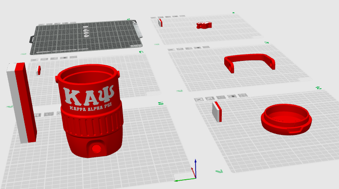 Red and White Frat Can Holder (3mf ONLY)