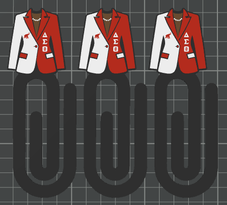 Red and White (STL) Jumbo Paper Clips