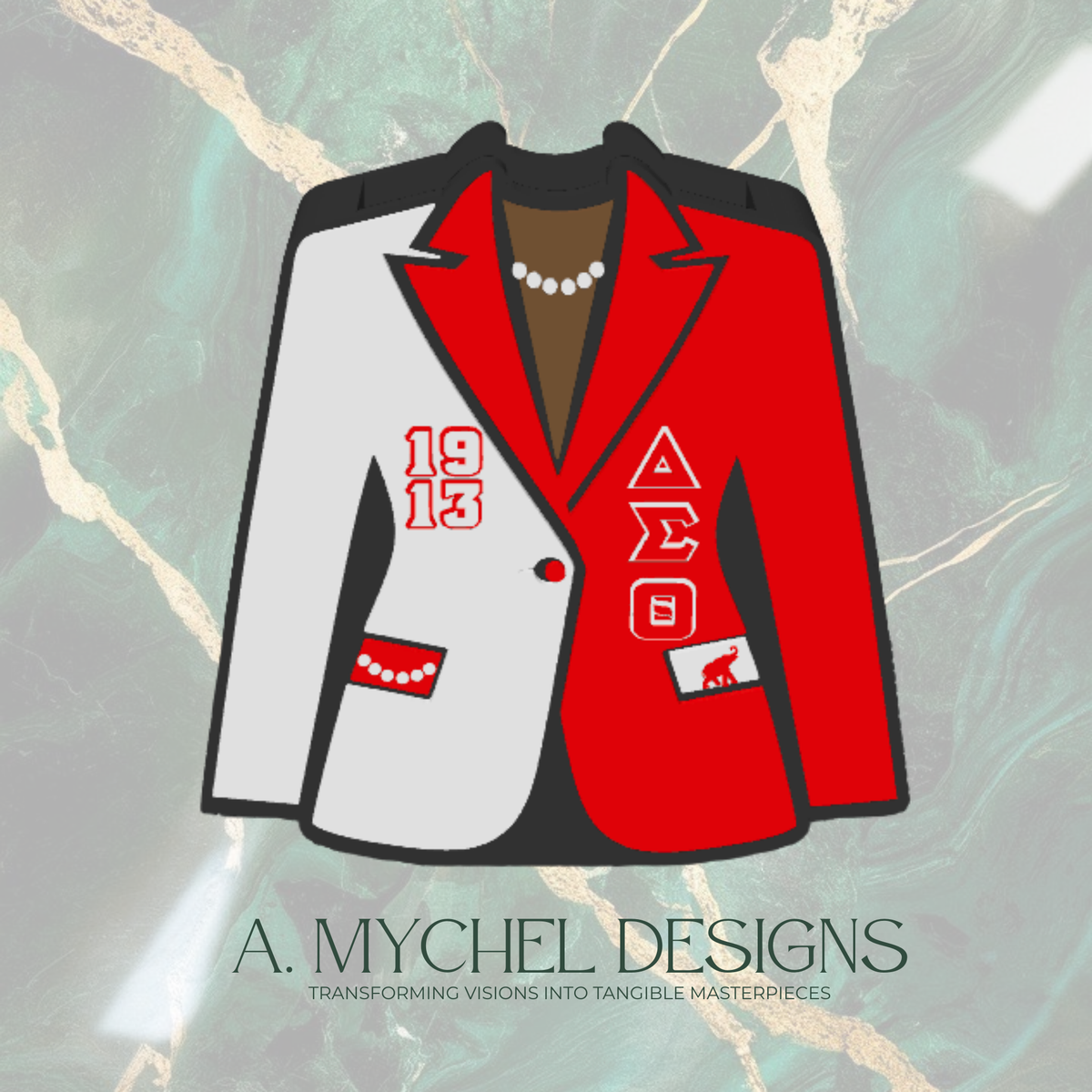 Red & White Blazer Pencil Holder