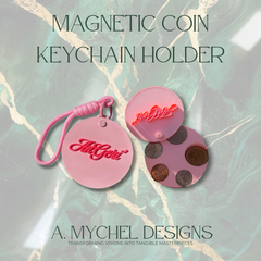 Magnetic Coin Keychain Holder