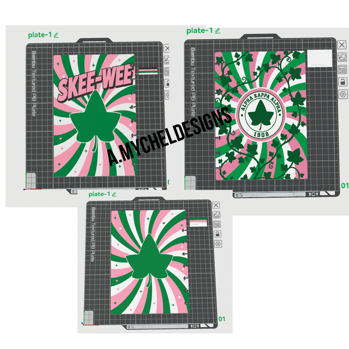 Pink and Green Notebook (STL)