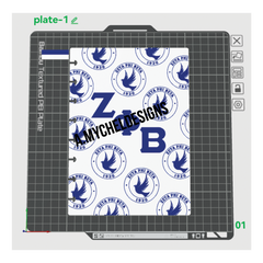 Blue and White Emblem (STL)